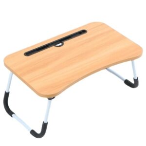 Foldable Laptop Desk with Cup Holder & Device Slot - Image 3